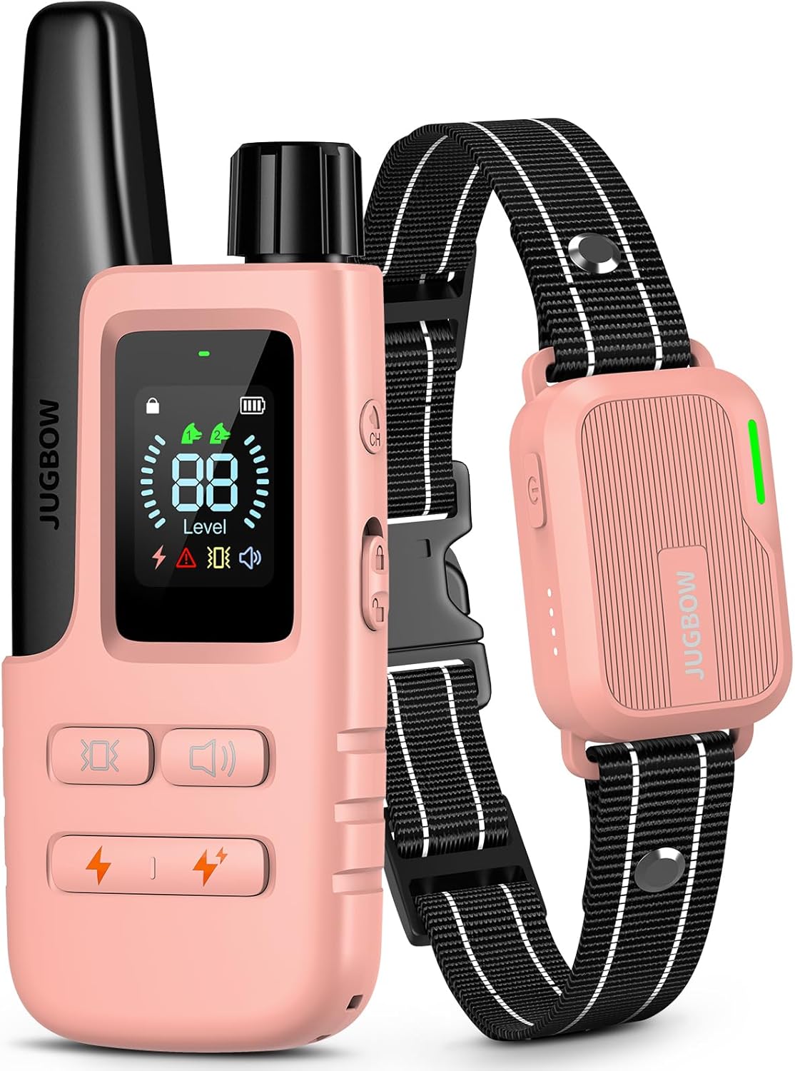 Jugbow Dog Shock Collar - 4200FT Dog Training Collar with Remote Innovative IPX7 Waterproof with 4 Training Modes, Rechargeable E-Collar for All Breeds(PK)