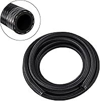 EVILENERGY 10AN Braided Fuel Line Hose - Nylon CPE Black 5FT, 625 PSI High-Pressure for Fuel, Oil, Transmission Coolers
