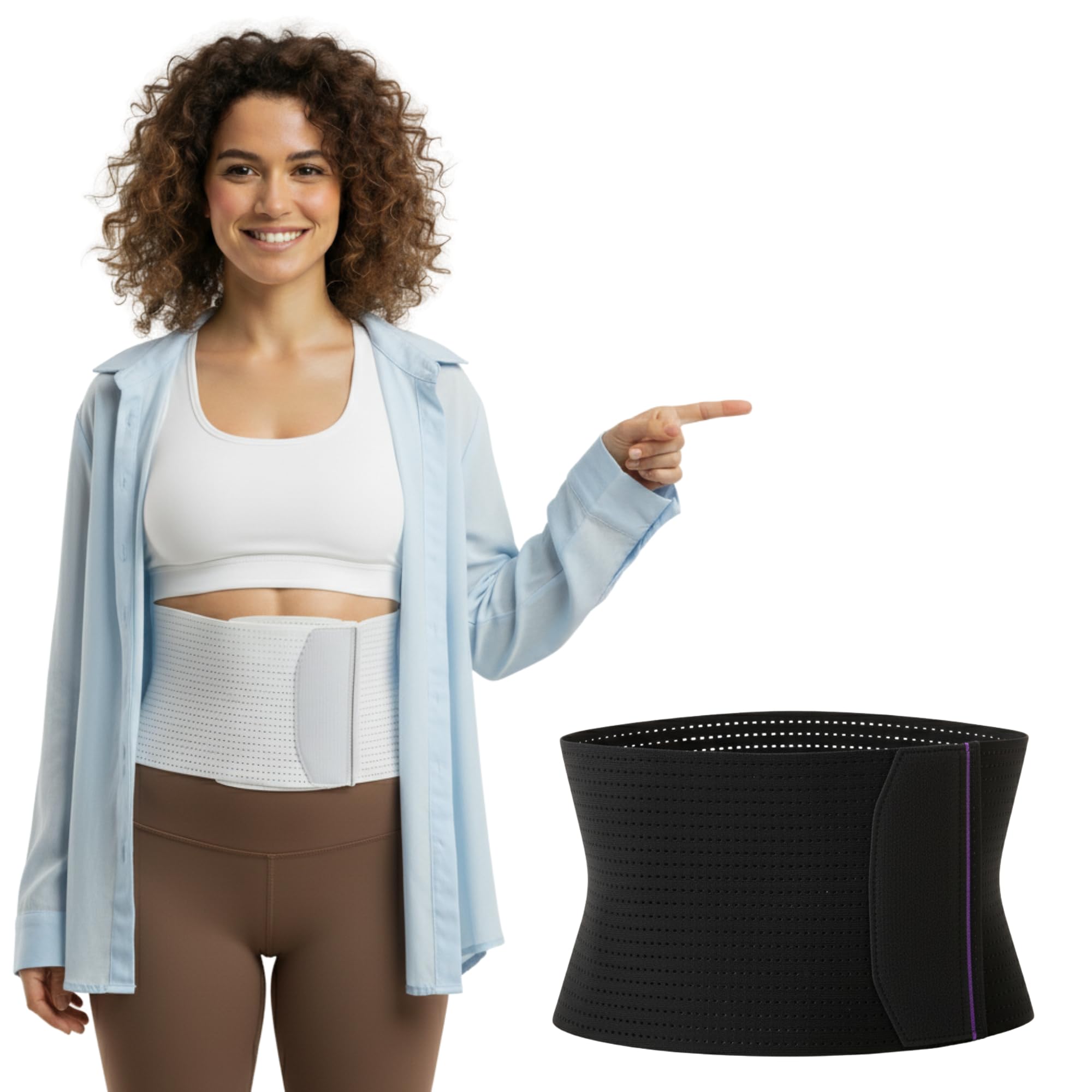Genérico Ceinture lombaire pour homme et femme - Ceinture lombaire réglable et respirante pour le dos et la posture - Idéale pour le sport, le travail et l'utilisation quotidienne - Ne donne pas de
