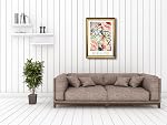 Wieco Art Framed Wall Art Open Window Collioure 1905 by Henri Mattise Abstract Colorful Art Matisse Posters Canvas Prints for Home Office Decorations Bronze Gold Frame