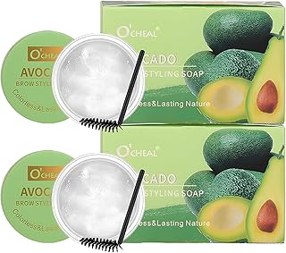 Jabón para peinar cejas de aguacate, gel tran...