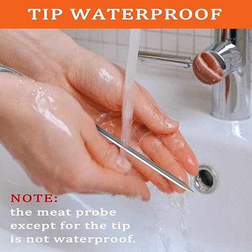 Miniatura 4 de Sondas de carne de repuesto para parrilla de pellets de madera Traeger, paquete de 2 sondas de termostato digital impermeables para barbacoa de alta
