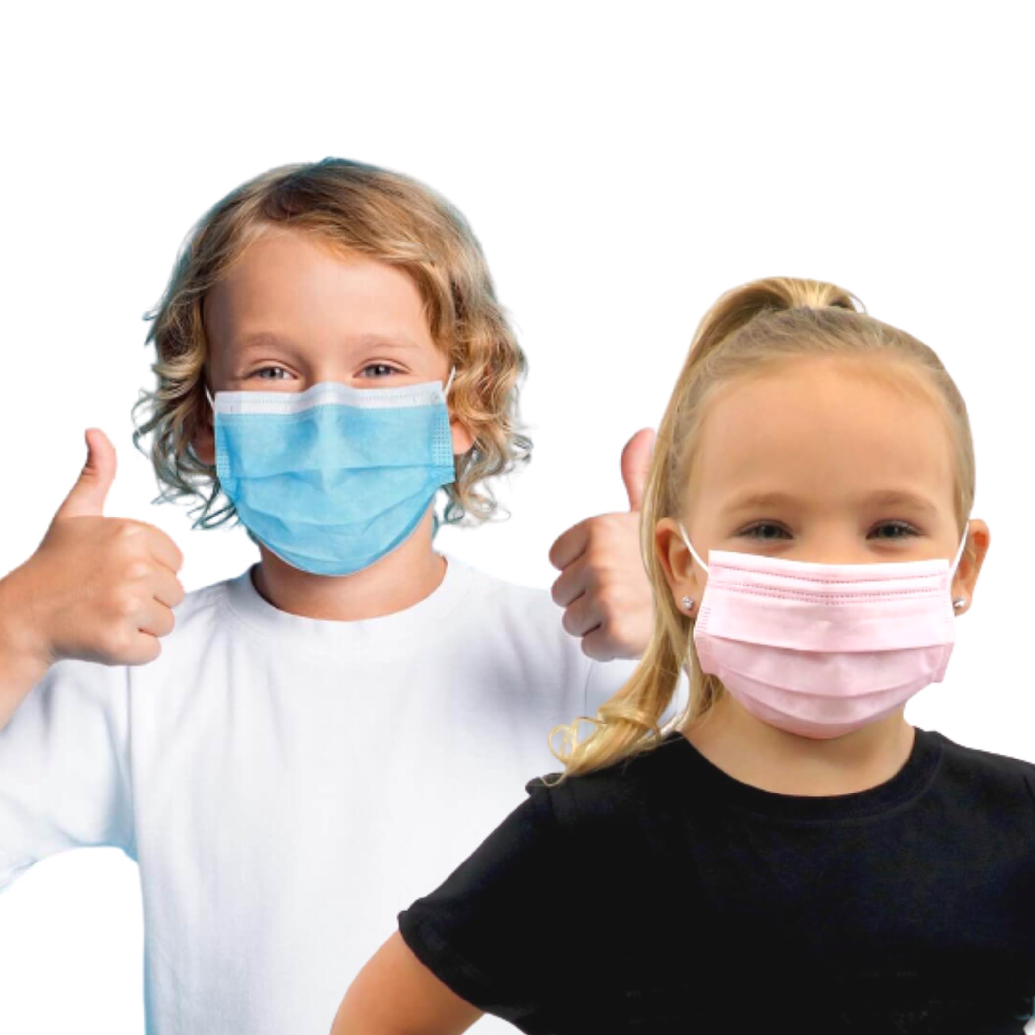 100 pcs. Masque Chirurgical IIR Petite Taille, Approuvé CE | 3 Couches, usage Médical, Protection Certifiée | Jetable - non Réutilisable, Couleur Bleu