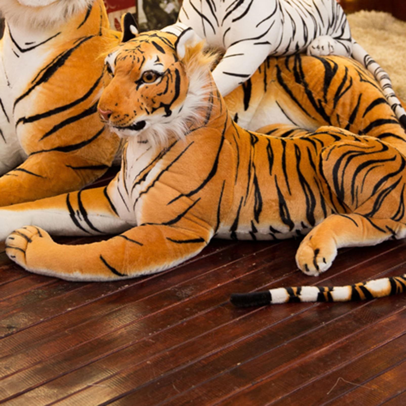 Amazon.co.jp: [FOQW] リアル 動物ぬいぐるみ スタイル 60cm 虎