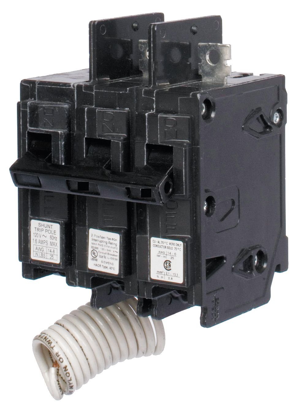 Ckt Breaker, ShuntTrip, BQ, 2P, 90A, 120/240V Circuit Breakers Amazon