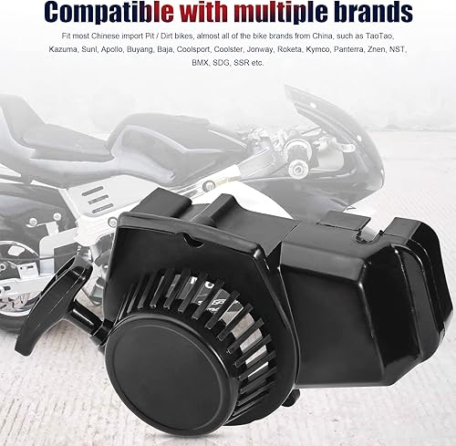 Miniatura 6 de Arrancador de arranque para motor de 33 cc, 43 cc, 47 cc, 49 cc, 50 cc, 2 tiempos, mini cuatrimoto, ATV, scooter, Go Kart, Chopper, bolsillo,