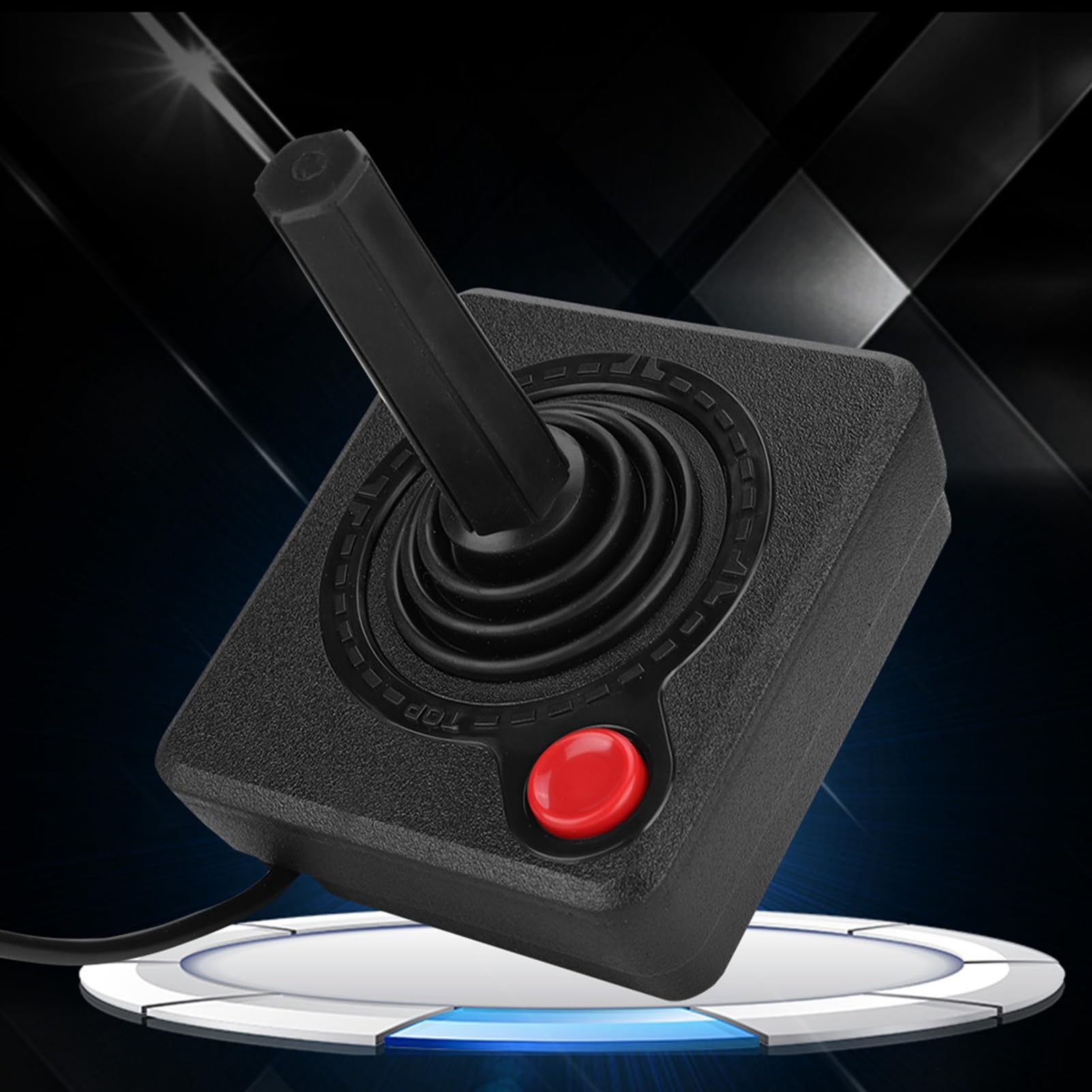 Manette de jeu analogique rétro classique 3D, avec un bouton de commande et une manette à quatre directions, commande de jeu for 2600, compatible avec la console for 7800,