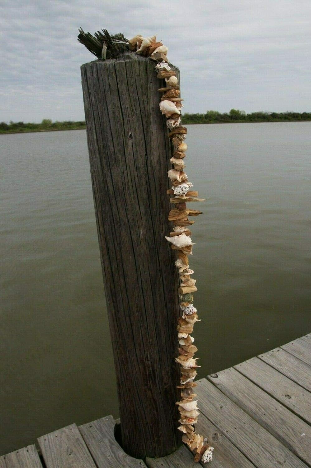 Natural Handcrafted Driftwood Seashell Garland, 66" Long, Nordic Garland