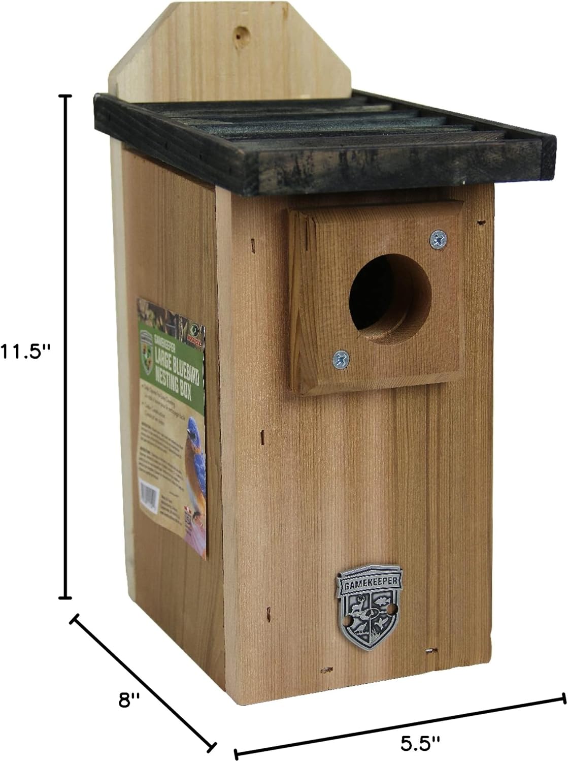 Heath Outdoor Products GK-B4-1: Gamekeeper Large Bluebird Nesting Box – Cedar Construction, Made in The USA