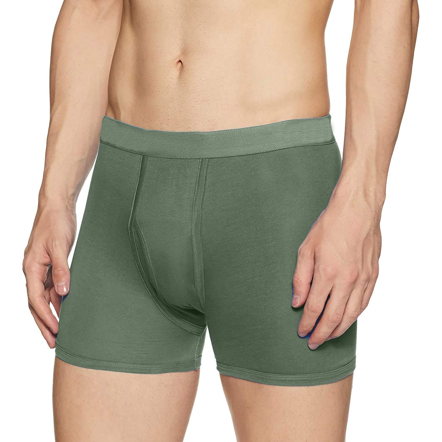 GO SMART Ayur Micro Men Premium Comfortable Cotton Brief | Underwear for Men | 100% Comfortable - Pack of - 5 - Size - 90 Green-picture-29