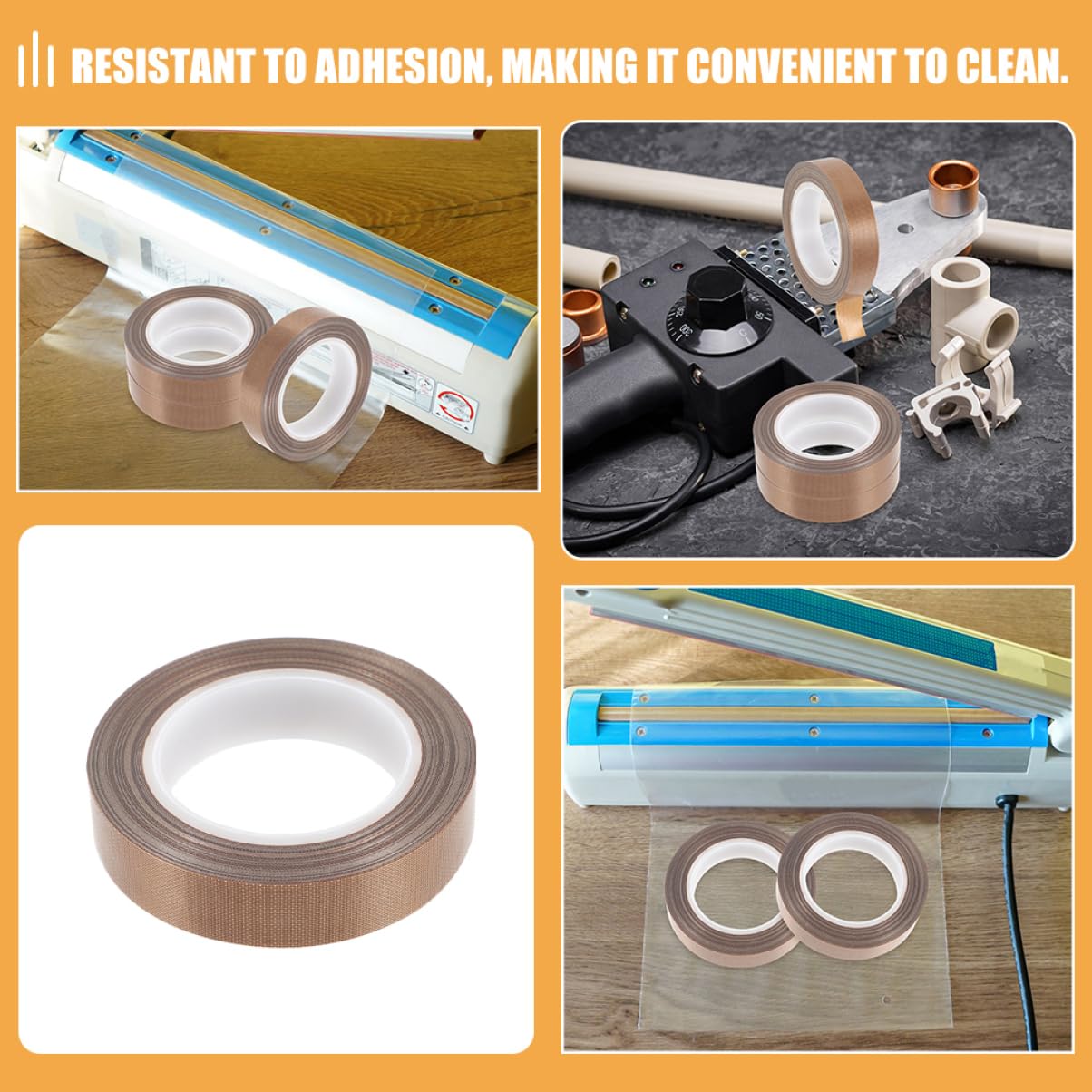 ULTECHNOVO 8rolls Duct Tape Heavy Duty Replacement High Temperature Insulation Tape Sealer