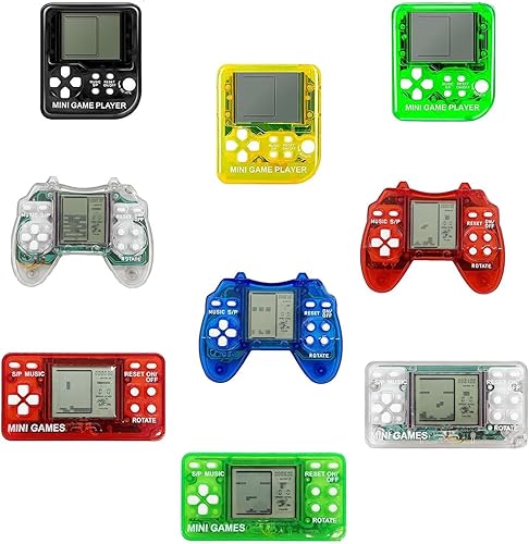 9 piezas de recuerdos de fiesta de videojuegos para niños, mini llavero de juegos de arcade, suministros de cumpleaños, suministros de fiesta para