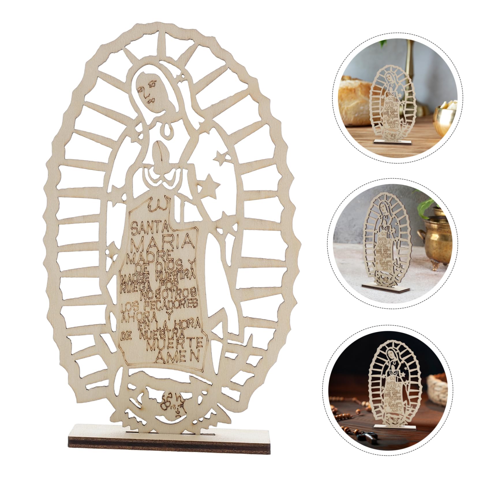 16stücke Teiliges Holz-mittelstück Für Tauf-dekorationen Elegante Tischdeko Für Religiöse Feiern Hochzeiten Und Taufen Kunstvolles Design Mit Religiösem Symbolismus