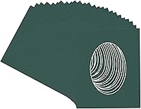 Vista 275 de CountryArtHouse Marco ovalado verde cazador de 5 x 7 pulgadas, sin ácidos, con núcleo blanco, corte biselado para fotos de 4 x 6, se adapta a marcos