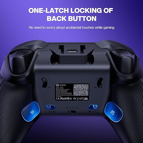 NYXI Master P1 Wireless PC Controller, Dual-Mode Triggers, Hall Effect Joystick, 1000Hz Polling Rate, Mute control, 6-Axis Gyro, Turbo, Lockable Back Buttons for PC/Switch/Switch 2/iOS/Android