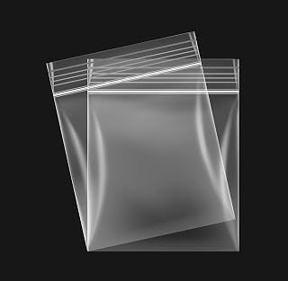 100 Grip Seal Bags 3.5 x 4.5 | Strong Resealable Zip Lock | Reusable Clear Plastic Bags | Polythene Packaging for Food Storage Jewellery Medicine