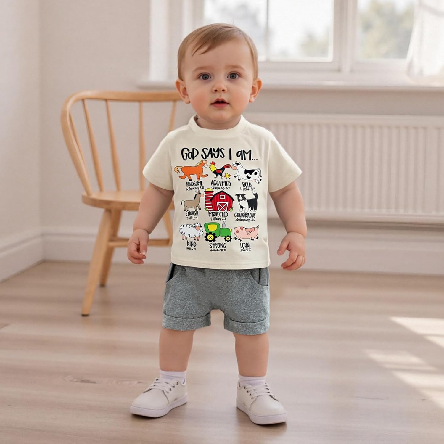 Fernvia Toddler Baby Boy Summer Clothes 6 12 18 24 Months 2T 3T 4T Short Sleeves Shirt Tops & Casual Shorts Outfit Set - Image 2