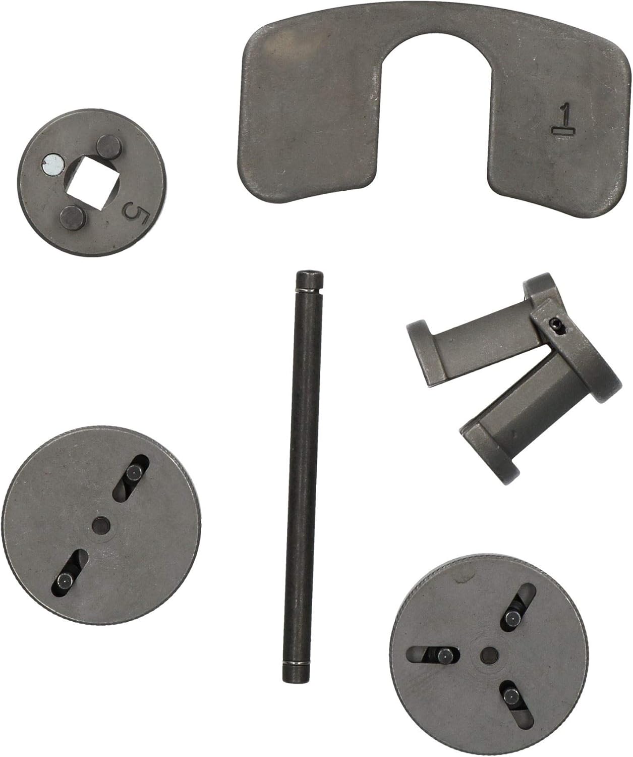 AB Tools-Neilsen 7pc Universal Adjustable Brake Caliper Rewind Tool Kit 2 and 3 Pin Wind Back Kit