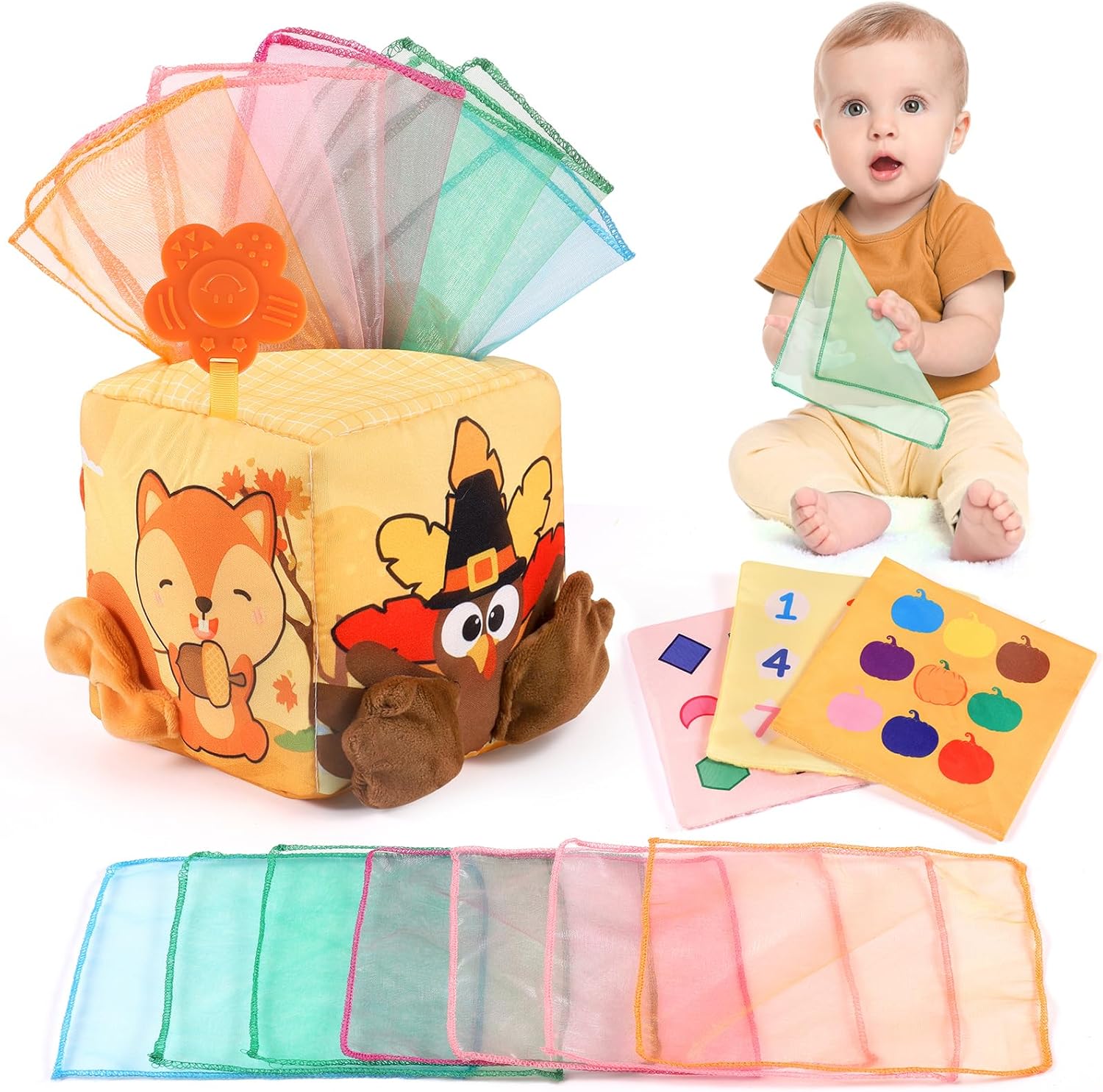 Tissue Box Toy for Baby 0+ Months Montessori Toys Birthday Party Favor for Boys Girls for Toddlers