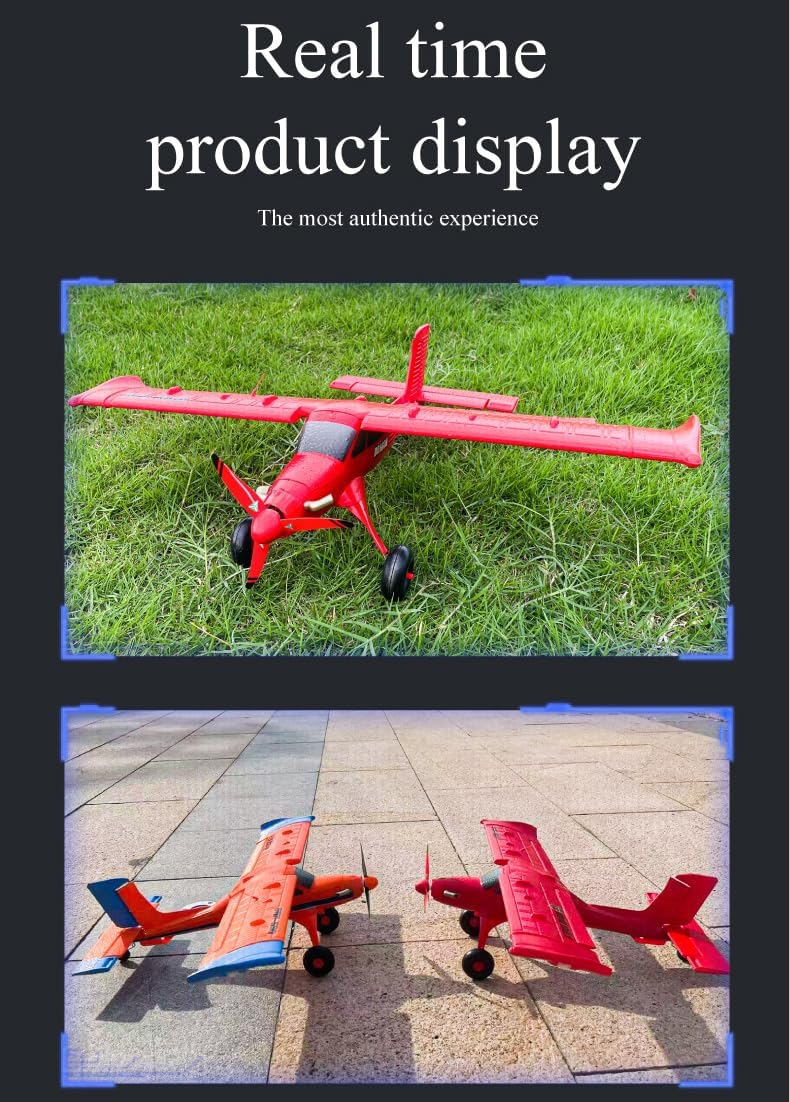 FLYCOLOR QIDI-590 4CH Brushless RC Airplane, Draco Fixed Wing Glider, Red