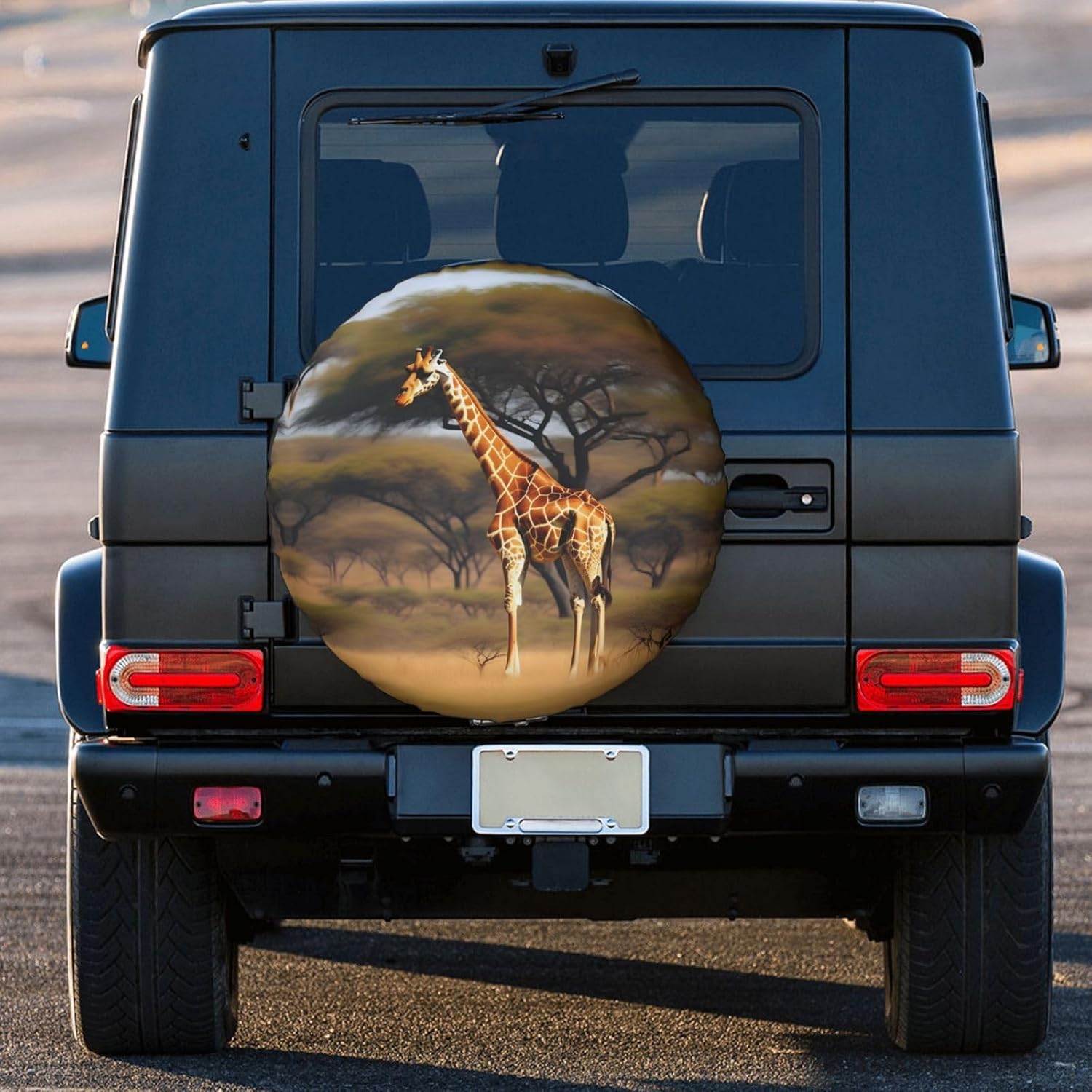 Africa Giraffe Majestic Tree Print Tire Cover Universal Spare Wheel for Trailer Rv SUV Truck Camper Travel Accessories