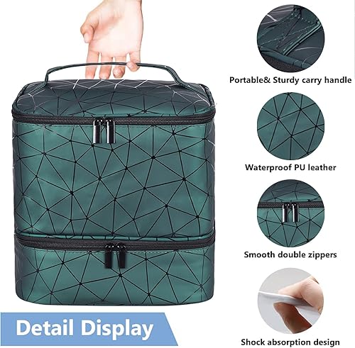 Miniatura 5 de Organizador de esmalte de uñas con capacidad para 30 botellas (0.5 fl oz) y 1 funda de transporte de esmalte de uñas con bolsillos de almacenamiento