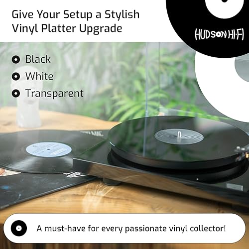 Vista 31 de Tapete acrílico para plato giratorio de 11.75 pulgadas, tapete acrílico de disco de vinilo blanco mecanizado de precisión con hueco de etiqueta