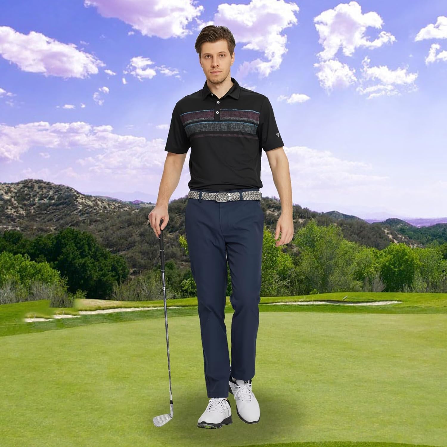 M MAELREG Golf Pants Men Quick Dry - 30"/32"/34" Stretch Lightweight 5 Pockets Water-Resistant Casual Mens Dress Pants - Image 2