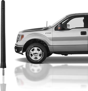 6.34-Inch Antenna Mast for Ford F-150 1997-2004 Highly Durable Premium Short Antenna Car Wash-Proof Radio Antenna for FM AM Rugged Black Design Ford F-150 Accessories