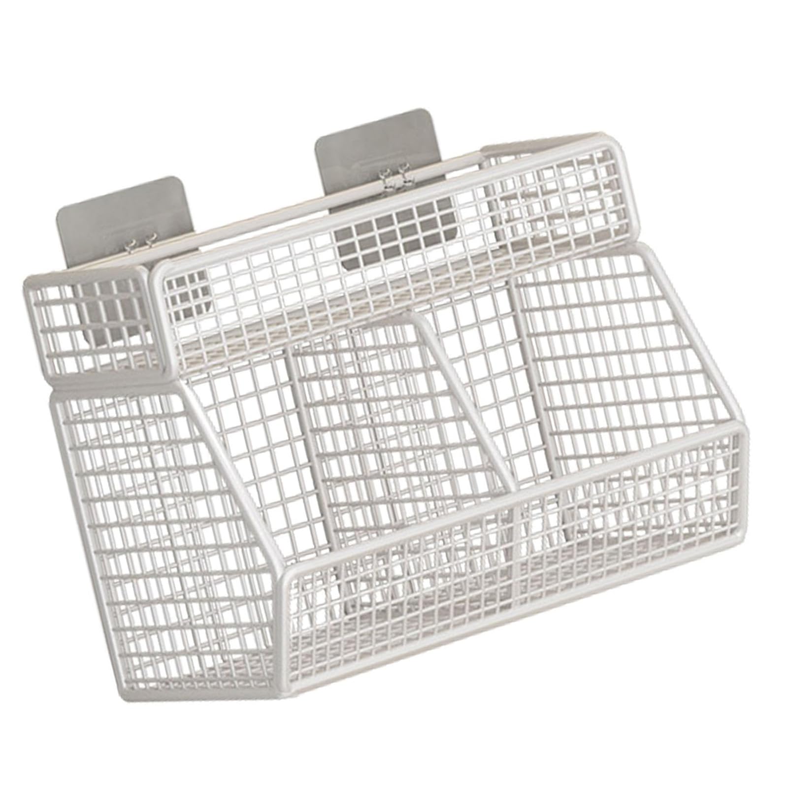 MICFENY Hanging Kitchen Basket Wall Mounted Sturdy Metal Wire Organizers for Living Room Closet 3 Grids Space Saving Designs