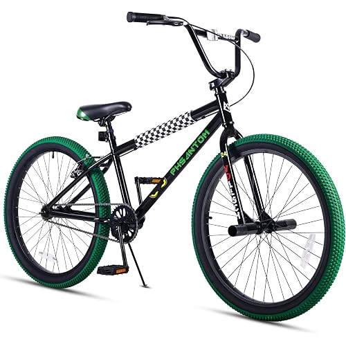 vollsch Phantom Freestyle Race BMX Bike, 20/24 Inch Kids Bicycles for 7-15 Years Old Boys Girls Teens, Beginner to Advanced Riders, High-Carbon Steel Frame with 2 Pegs, Multiple Colors