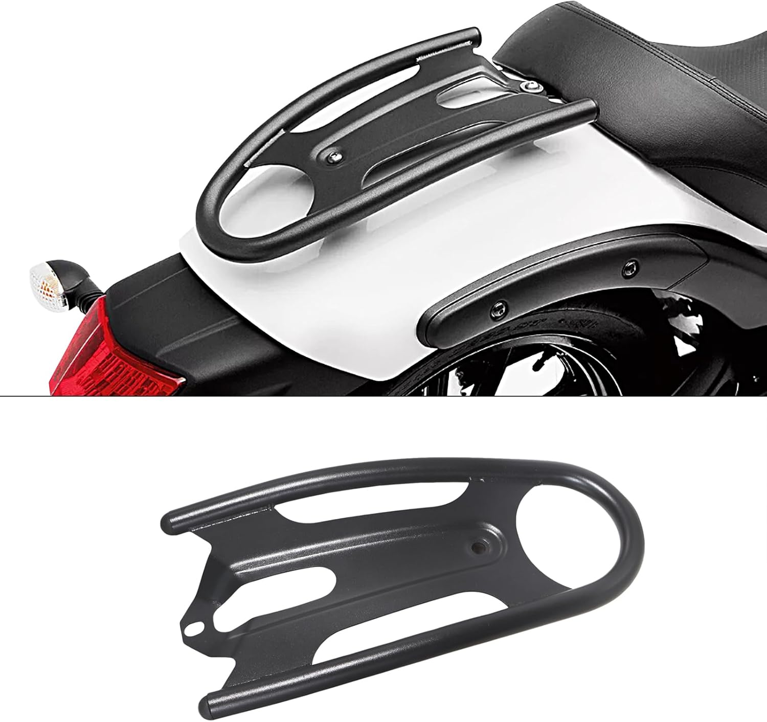 Motorcycle Solo Luggage Rack for Kawasaki Vulcan S 650 VN650 2015-2023, Rear Passenger Seat Detachable