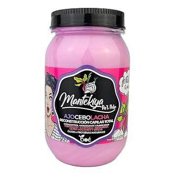Mantekiya Pal Pelo Hair Butter 16 oz, Total Hair Reconstruction Treatment with Garlic, Onion and Beet, Anti-Hair Loss, Antioxidant, Strengthening Deep Conditioner, Salt, Sulfate and Paraben Free