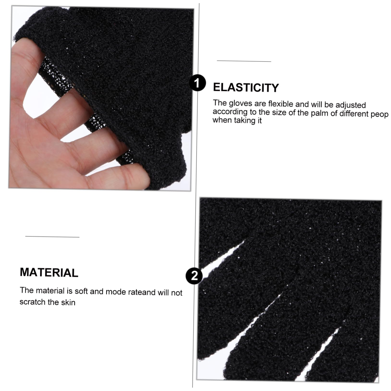DOITOOL 12paare Pärchen Körperpeeling-handschuhe Tiefenreinigung Für Haut Sanfte Exfoliation Praktische Anwendung Für Spa-erlebnis Zu Hause Aus Weichem