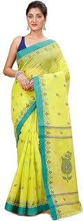 Tant Story Women's Traditional Bengal Tant Handloom Pure Cotton Pallu Design Tangail Saree without Blouse Piece Price In India