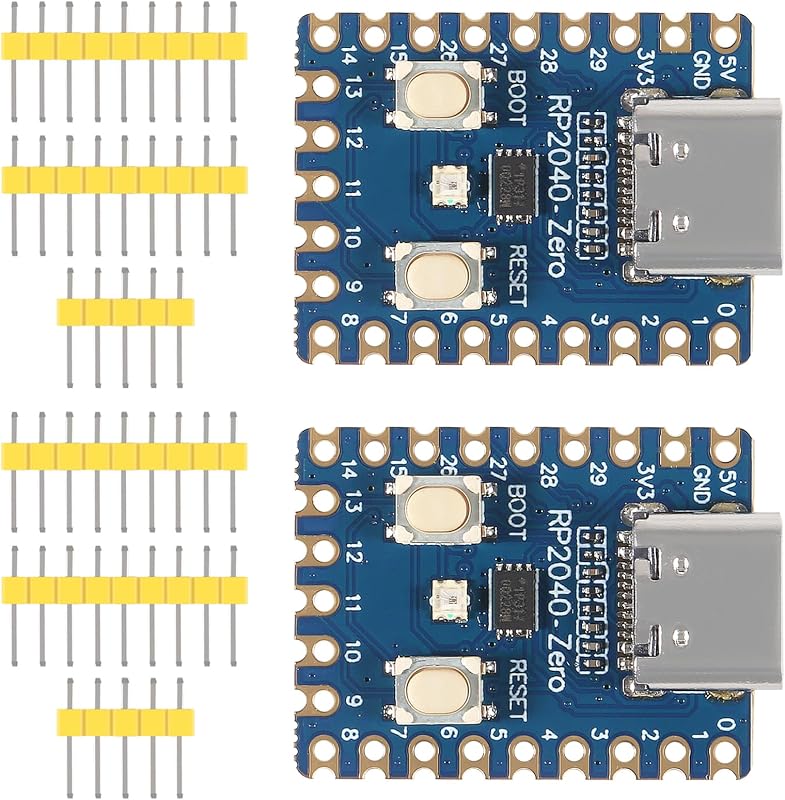 AITRIP 2 uds RP2040-Zero RP2040 microcontrolador PICO Placa de desarrollo Dual-core 264KB Cortex M0 + procesador 2MB Flash Micro controlador