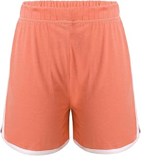 Yeahdor Kids Girls Elastic Waistband Shorts Summer Running Yoga Fitness Gymnastics Workout Sports Activewear Bottoms