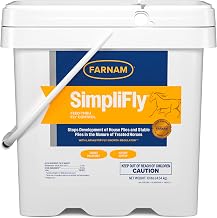 Farnam SimpliFly Feed Through Fly Control for Horses 10 lbs, 160 Day Supply, EPA Approved, Palatable Pellets, Prevents Stable Flies and Manure Breeding