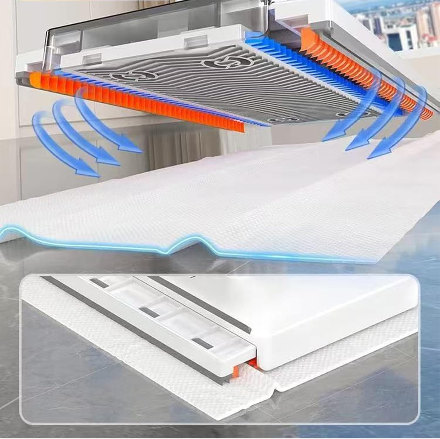 Snap Mini Mop, Clever Snap Mini Mop, Zero Touch Minis Mops, Disposable Dust Mop with 10 Reusable Cloths (2 Set)