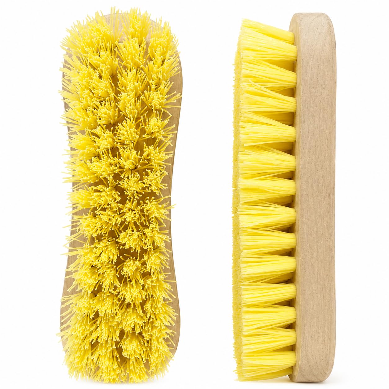 Heavy Duty Wooden Scrubbing Brush with Stiff Nylon Bristles – Hard Floor & Tile Cleaning Brush for Grout, Patio, Decking, Boots, Bathroom, Kitchen, Car Wheels & Outdoor Surfaces – Hand Scrub Brush