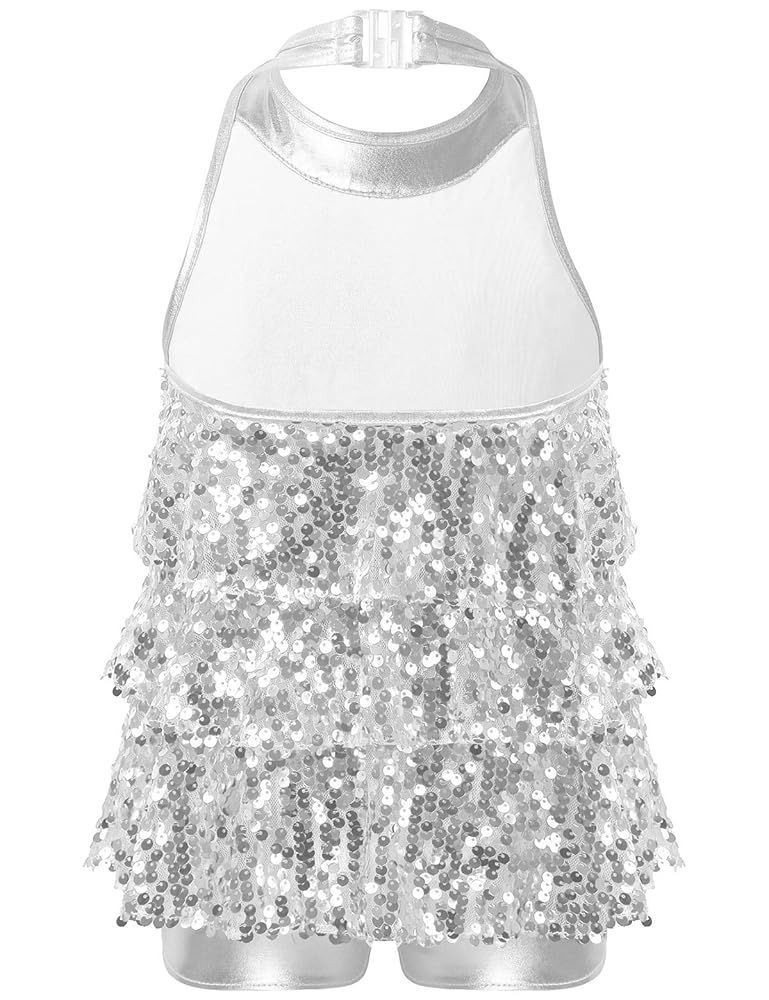 Vestito Da Ballo Latino Per Bambina Con Paillettes - Costume Salsa, Samba, Hip Hop - Foto 2