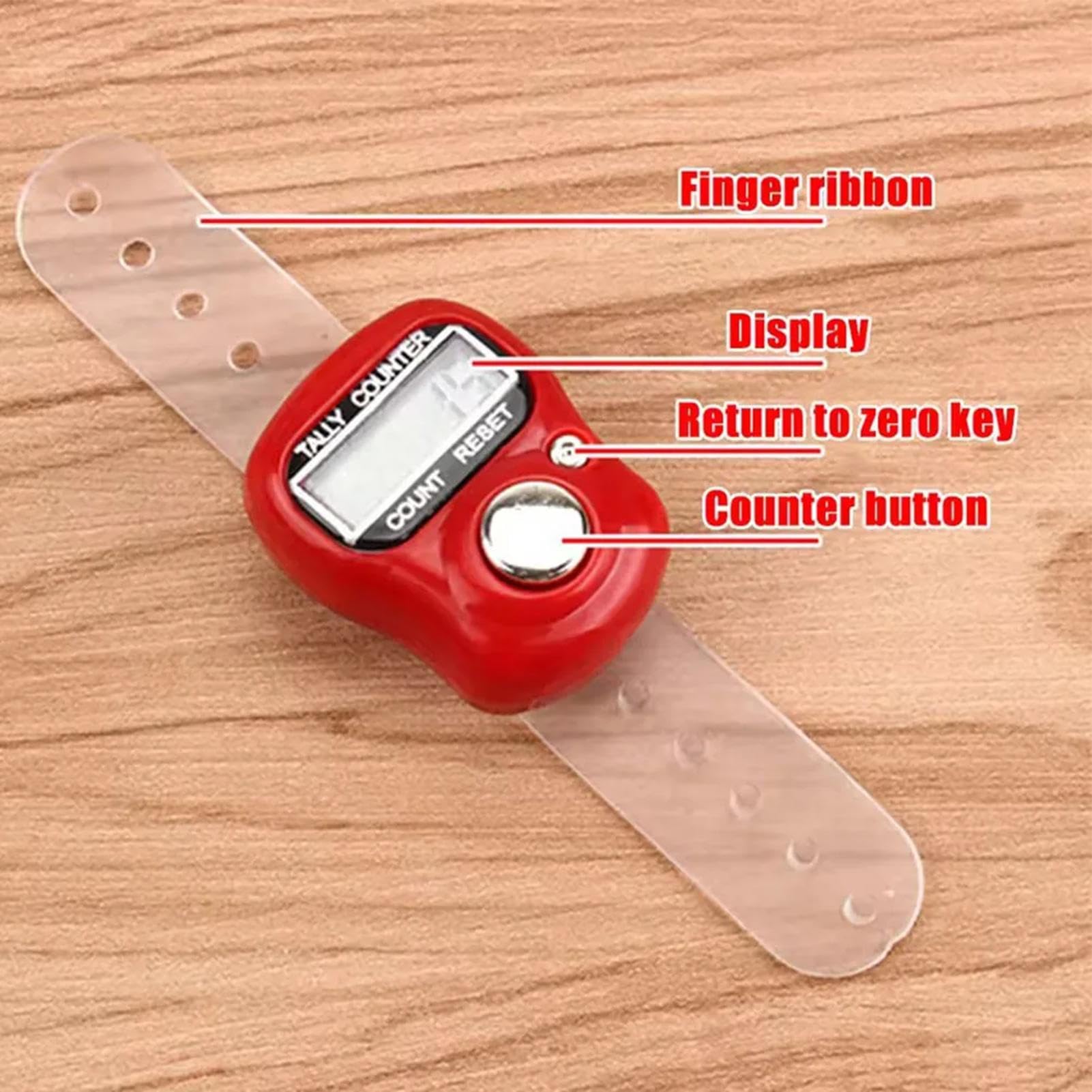 Contador De Dedos Con - Contador Electrónico Reiniciable | de Conteo Digital para Dedos con LCD,para Golf, Vueltas, Ganchillo, Eventos, Escuela, Puntuación, Natación, Deportes, Niños, Hombres y Mujere — view 6