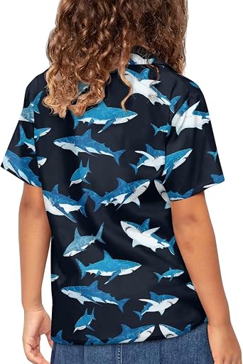 Renewold Boys Hawaiian Shirt Button Down Shirt Short Sleeve Shirt for Kids Boys' Tops Tees & Shirts