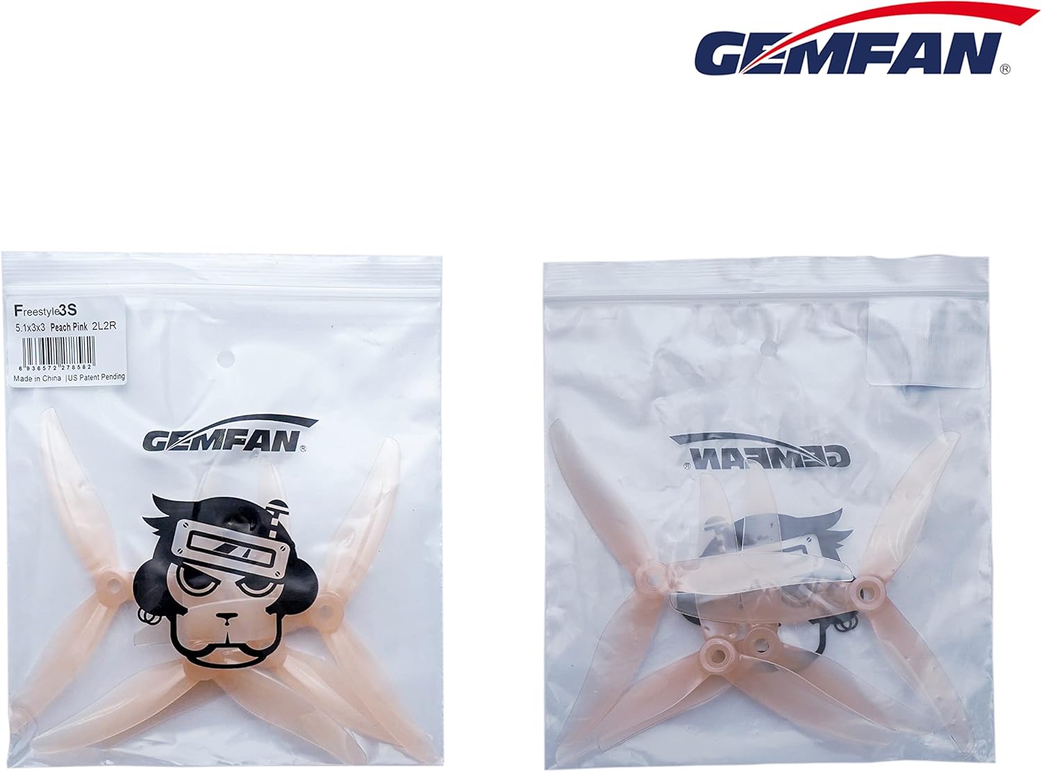 Gemfan F3S Freestyle 3S (5.1x3x3) Durable 3-Blade PC Props for FPV Quadcopter RC Drone 16pcs 8CW 8CCW