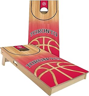 Skip's Garage Toronto Themed Basketball All-Weather Cornhole Board Set - Regulation 2x4 (24" x 48") - Weatherproof - Waterproof - CVC Composite - Durable - Long Lasting