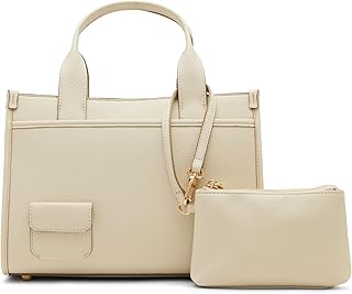 Anne Klein Medium Satchel with 2 Detachable Straps, Parchment
