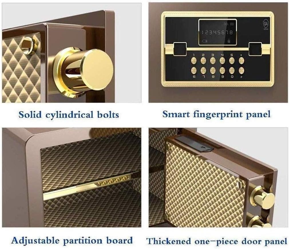 Box, Safes for Home Security, Fingerprint Password Anti-Theft Embedded 35X25X25cm- Electronic Safe Safebox