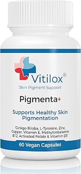 Vitilox Pigmenta+ Advanced, Skin Tone Support Supplement 60 Tablets | 2 Months | Natural Vitiligo Skin Pigmentation Support | Reduce White Body Spots
