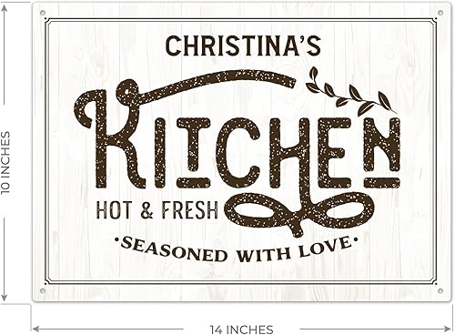 Miniatura 4 de Letrero personalizado para decoración de cocina, letrero personalizado de cocina y regalo, 10 x 14 pulgadas, ACM, resistente a la decoloración,