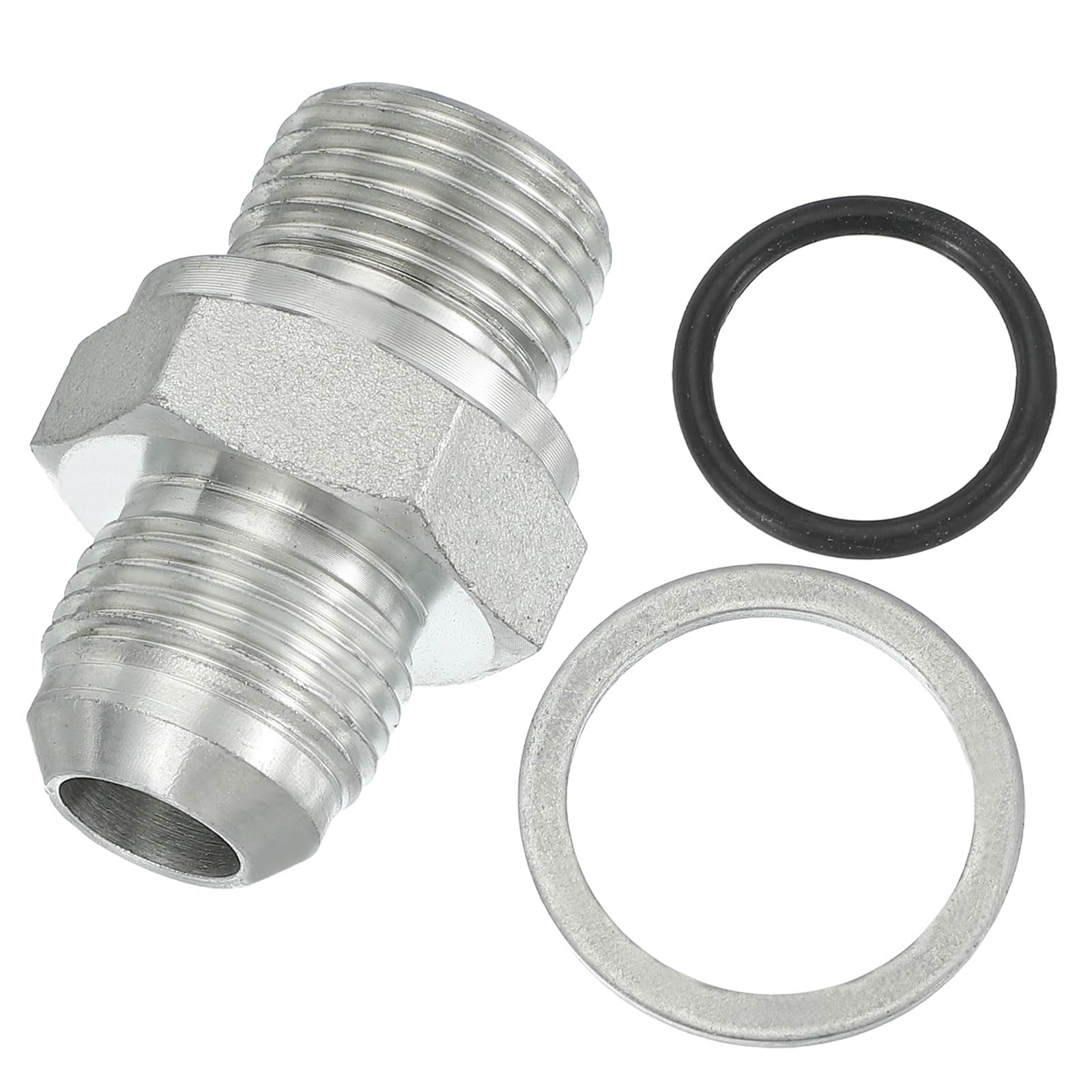 PATIKIL Hex Reducing Nipple Connectors Pipe Adapter 7/8" Male 37° Flare JIC x 5/8" g Male, Pipe Fitting Reducer Nipple Adapter Plated Steel Hydraulic Fitting
